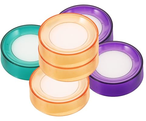 Cabilock Spugna Dita Umidificatore per Contare Soldi 6 Pezzi in Spugna e Materiale Duro, Facile da Usare per Ufficio, Migliora L'efficienza nel Lavoro di Smistamento Colore Casuale
