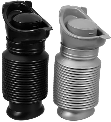 Abaodam Pinkelflasche für Frauen 750ml Reise Urinalflasche Tragbar und Faltbar aus Polypropylen 2 Stück-pack für Auto und Outdoor
