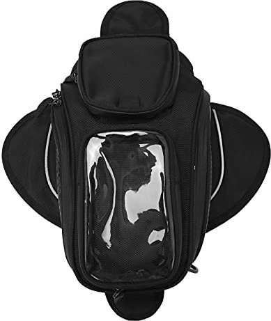 Klanata Borsa da serbatoio e zaino per moto di alta qualità, tessuto Oxford impermeabile e resistente all'usura per la guida, spazio sicuro per bottiglie d'acqua e asciugamani della