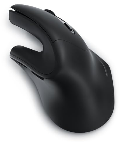 CSL – Ergonomische Kabellose Maus für Rechtshänder, Bluetooth, 1000-2400 DPI, 8 Tasten, gegen Mausarm/Tennisarm (RSI Syndrom), kompatibel mit PC, Computer, Laptop, Mac, Schwarz