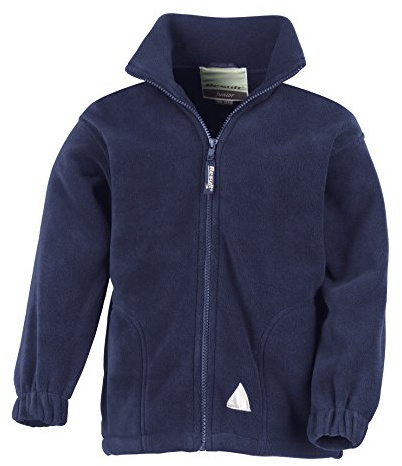 Kids full zip fleece navy 6-8