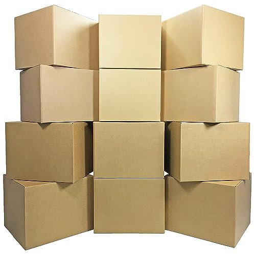 W.E. Roberts 30 x Thick Removal Packaging Storage Cardboard Boxes - Double Wall - 18 x 12 x 12/457 x 305 x 305mm