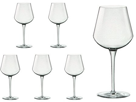 Set di Bicchieri di vino Small inalto 38 CL in vetro cristallo, migliore resistenza alla rottura, elegante design