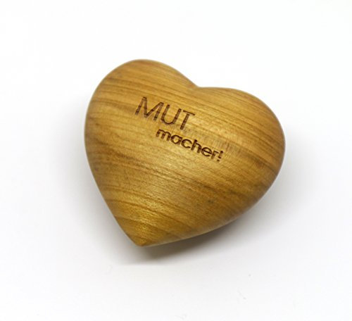 Thankgoods Sag´s mit Herz Handschmeichler Mutmacher aus Holz - Einzigartige Geschenkidee mit Gravur