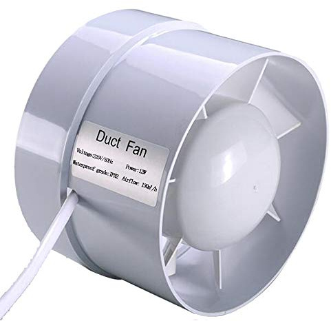 SAILFLO Inline-Abluftventilator, 10,2 cm, Kanal-Booster-Gebläse, 12 W, 76 CFM starker Luftstrom Belüftung für Lüftungsschlitze, Küche, HVAC, Zimmer, Badezimmer, Keller, Wachstumszelt, Dachboden (100