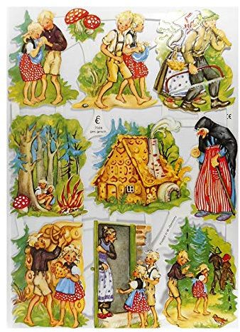 Glanzbilder EF 7026 Hänsel und Gretel Märchen Posiebilder Deko GWI 665