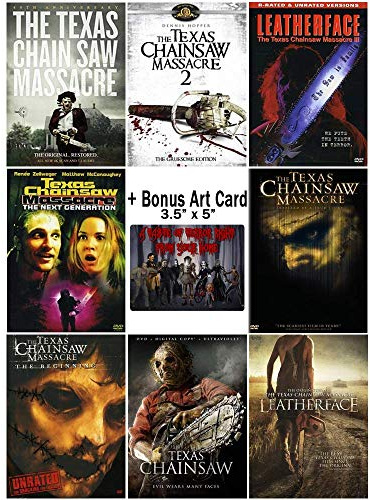 The Texas Chainsaw Massacre Ultimate Collection: Complete Horror Movie Series Franchise - Films 1-8 + Bonus Art Card