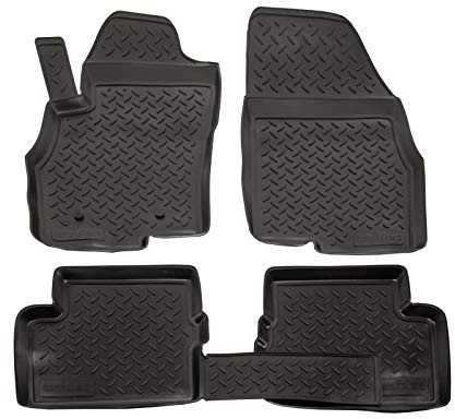 J&J AUTOMOTIVE | NORM 3D Tappeti Tappetini Auto In TPE Gomma Su Misura Per Grande Punto 2005-2018, Kit di 4 Pezzi, Inodore, Nero, Antiscivolo