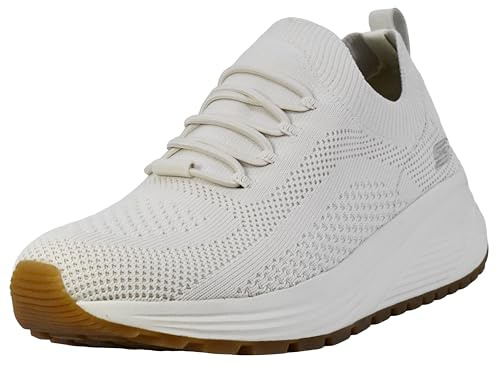 Skechers Mujer Bobs Sparrow 2.0 Allegiance Crew Zapatillas, Off White Engineered Knit, 38.5 EU