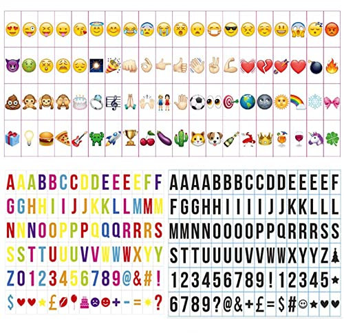 ENUOLI 271 St眉ck Buchstaben, Zahlen, Symbole und Emojis f眉r A4 Kino-Leuchtkasten LED Kino Board Leuchtkasten Buchstaben f眉r Weihnachten Geburtstag Party Dekoration