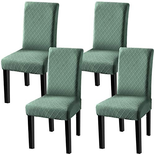 Fuloon Stuhlhussen 4er 6er Set, Stuhlüberzug Universal Stretch Abnehmbare Stuhlbezug, Bezüge für Esszimmerstühle Schwingstuhl Moderne Hochzeit Bouquet, Hotel, Restaurant Dekor