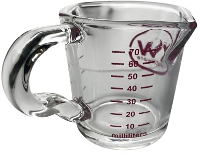 Rattleware 3 oz Espresso Shot Glass Pitcher w/Handle & Pink Volume Marking
