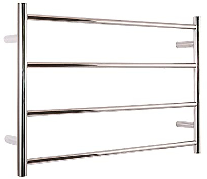 Radiatore Scaldasalviette Elettrico Bagno, Termoarredo Elettrico da 50 W con 4 Barre Tonde, Portasciugamani Riscaldato A Parete A Specchio in Acciaio Inossidabile 304, 500X800x120mm,Hardwired