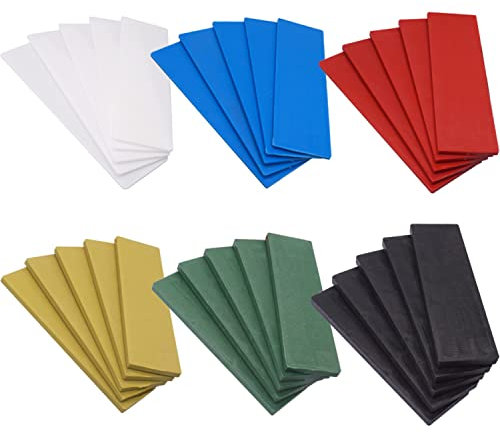 SKIR'CO Cuñas planas de plástico de 1-6 mm, embaladoras de acristalamiento, espaciadores de marcos (Mix 2)