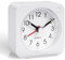 Vicloon Analoger Mini Wecker, Analog Wecker mit Nachtlicht, Schlummerfunktion,geräuschlos,Tragbarer Wecker für Schlafzimmer Wohnbereich Büro Reisen - Weiß