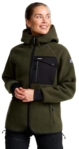 RevolutionRace Sherpa Hoodie für Damen, Outdoor Fleecejacken perfekt für Wanderungen und Outdoor-Abenteuer