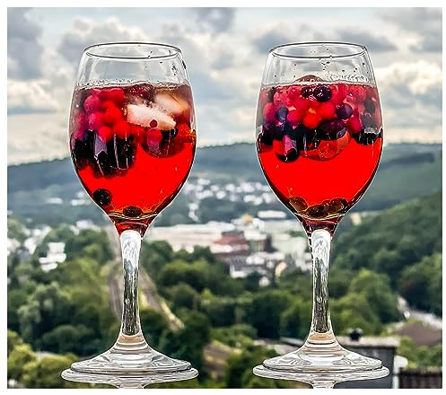 Topkapi Aperol Spritz Glas Achenbach – Aperol Spritz, bicchiere Lillet Wild Berry da 310 ml, vetro professionale, per Aperol Spritz, Lillet, Hugo, Amalfi, cocktail, 6 pezzi