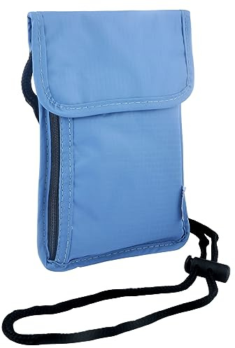 TNSLAND Brustbeutel Unisex Reisegeldbeutel mit RFID-Schutz Wasserdicht Passport Tasche Organizer für Herren Damen Kinder Jungen Mädchen Maximale Sicherheit für Smartphone und Reise Dokumente (D)
