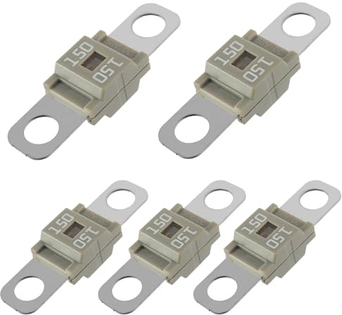 BOJACK AMI/Midi Fuse 150A High Current Fuse for Cars, Trucks, Construction Vehicles, Buses, Caravans (Pack of 5)