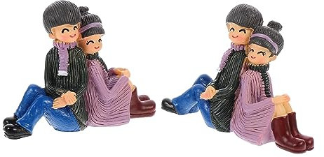 BESPORTBLE 2St Kuchen Paar Dekoration Kuchendeckel für Hochzeit Kuchendekoration für Hochzeitspaare Ornament Auto-Weihnachtsdekorationen Kuchen DIY Dekorationen Bonsai-Liebhaber-Figuren Wagen