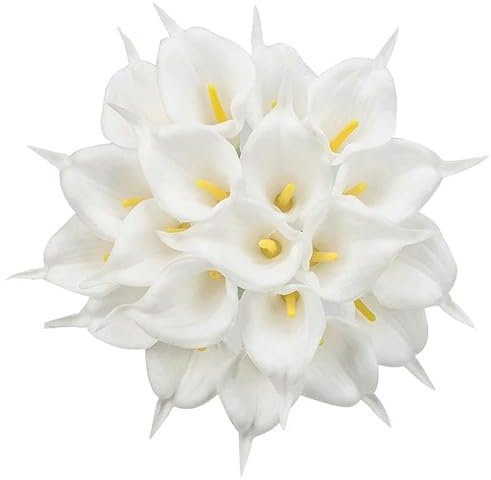 Künstliche Calla-Lilien, echt wirkend, Blumenpflanze, für Zuhause, Hotel, Hochzeit, Garten, Dekoration aus Pu-Schaum, künstlicher weißer Lotus, Fotografie-Requisite, 5 Stück, gelb, 5 Stück