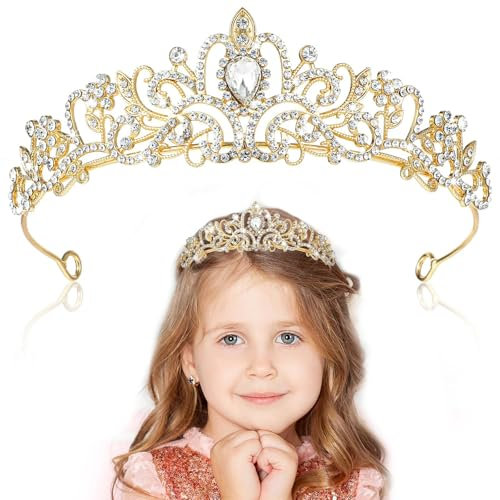 JRYGAC Krone Diadem Tiara, Brautschmuck Crown, Hochzeitskleid Kleid Kristall Tiara, Geburtstag, Zeremonie zur Volljährigkeit Aufführung Krone Damen, für Frauen Hochzeit Tanzparty