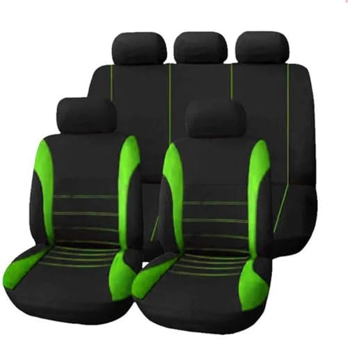 DZSMSRTG Auto-Schonbezüge Autositzbezüge Autozubehör Für Hyundai Für Solaris Für Ix35 I30 Ix25 Für Elantra Für Akzent Für Tucson Schonbezug Set(GRÜN)
