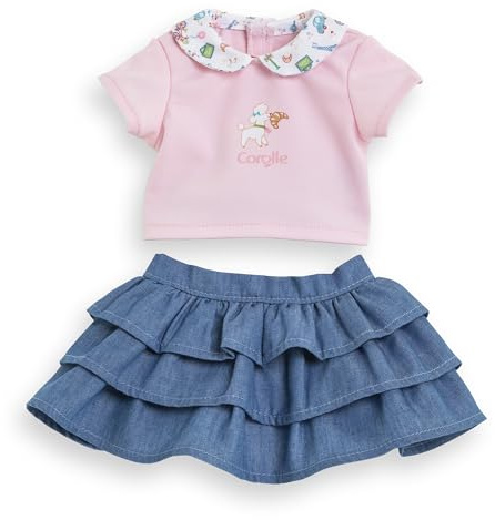 Corolle Mon Grand Poupon Rock und Shirt, Paris, für alle 36 cm Babypuppen, ab 2 Jahren