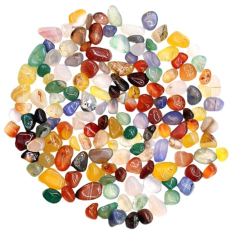 KOMBIUDA 1bag Agate Stone Natural Stones for Garden Fish Tank Ornaments Decors Use as Fish Tank Supplies