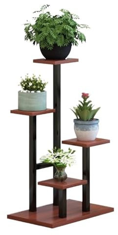 ygmmuixw Soporte para Plantas de Metal, Estante de exhibición de Flores Moderno y Elegante para Interiores y Exteriores, diseño Moderno para Sala de Estar, balcón