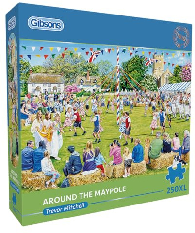 Gibsons Around the Maypole 250XL piece jigsaw puzzle with extra large pieces for adults. Age 8+ B Corp
