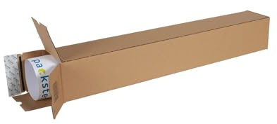 packster 90x Versandhülse Posterbox selbstklebend 735 x 110 x 110 mm A1plus Selbstklebestreifen Braun