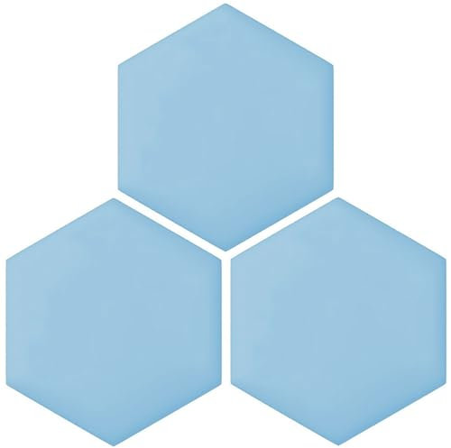 Wzmazingly Polsterpaneel Wand Hexagon, 3er-Pack, Bett Kopfteil Wandpolster, Schälen Und Kleben Anti-Kollisions Wandpolsterung Für Schlafzimmer, Wohnzimmer(Light Blue,25x29cm)