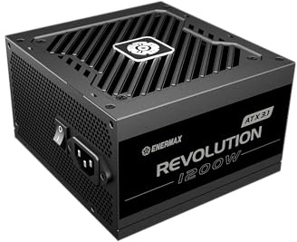 ENERMAX Revolution ATX 3.1 1200 Watt | Vollmodulares ATX 3.1 PC Netzteil | PCIe 5.1 |80 Plus Gold | Semi-Fanless 120mm Lüfter | 105°C jap. Kondensator |ERS1200EWT -V2