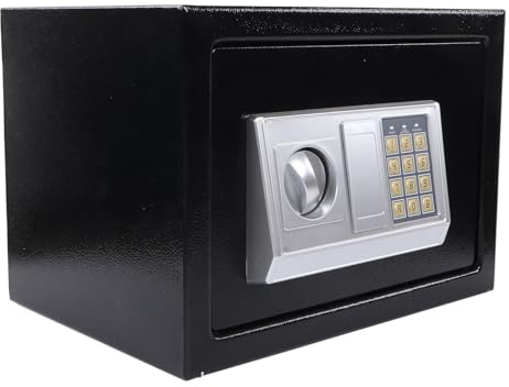 Marhynchus de Seguridad de Seguridad para el Hogar Multifuncional Contraseña de Caja Segura y Llave de Desbloqueo de la Caja/cubierta Electrónica para Hoteles, Dormitorios y Compañías, Negro