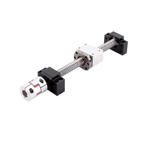 Vite a ricircolo di sfere CNC a movimento lineare Vite a ricircolo di sfere Doppio dado DFU2005 BKBF12 Set di viti a ricircolo di sfere Lunghezza 150mm-1000mm Dado accoppiatore for elaborazione finale