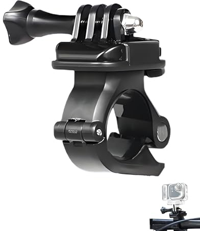 Lokyoyo Cykelfäste för Insta.360 Go Ultra/ X5/X4 Air/Ace Pro 2 och DJI Osmo Nano/Action Series etc. Actionkamera, 360° roterbar och halkfri, passar gränssnitt med 2 spetsar och magnetisk bas
