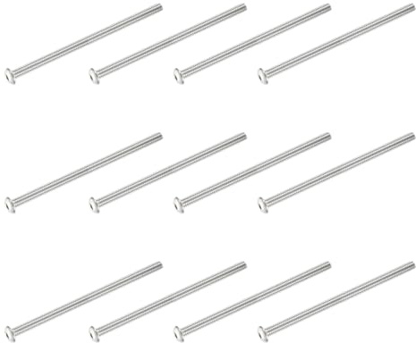 PATIKIL Viti A Testa Svasata Con Innesto Esagonale, 12 Pezzi #8-32 UNC X 3 Pollici 304 Acciaio Inossidabile Innesto Esagonale Filettatura Completa Per Mobili Apparecchio, Argento