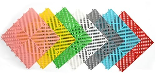 Almohadilla Anticaídas for Ventanas, Baldosas Modulares Entrelazadas, Estera De Drenaje De Empalme De 40x40x1cm, Uso Interior Y Exterior, para Balcones Escaleras Valla Jaula(Green,15 PCS)