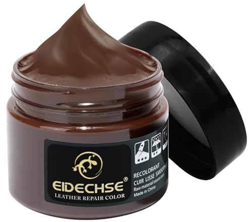 unillea Kit Riparazione Pelle Marrone, Pelle Liquida Colore per Pelle, Cura della Pelle Liscia, Crema per Divano Sedile Auto Giacca da Moto, Riparazione Graffi, Pelle Liquida Marrone