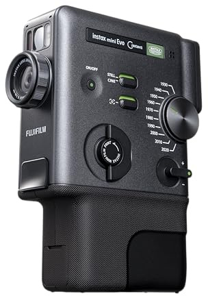 instax mini EVO Cinema, 3-in-1 Hybrid digital instant camera, smartphone printer and Video camera with a 1.54-inch high resolution display, Self Timer, Remote Shooting, Video Edit via app