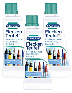 Dr. Beckmann Fleckenteufel Stifte & Tinte | 3 x 50 ml | Fleckenentferner für hartnäckige Flecken