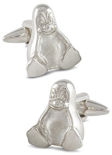 ZAUNICK Tux Pinguin Manschettenknöpfe Silber 925 handgefertigt