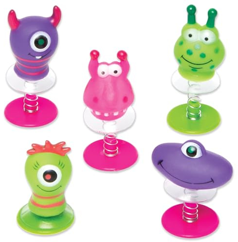 Baker Ross Lot de 6 Monstres sur Ressort - Idéal comme cadeau de pochette surprise