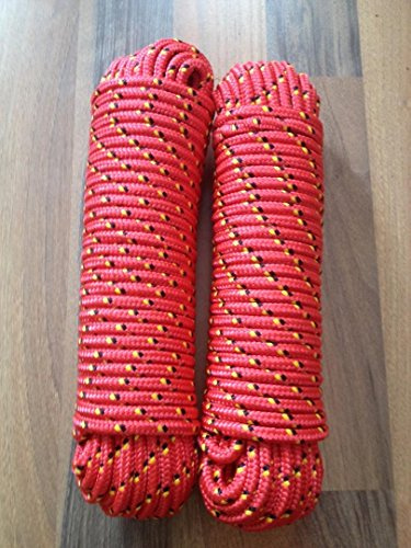 Machermann Nr.0 Universalseil,Reepschnur,Seile 4 mm x 30 m, Schnur, Reep Seil, Flechtschnur,Tau, Tauwerk, Rot