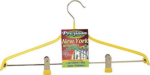 La Briantina Appendino Armadio Salvaspazio New York, Antiscivolo con Mollette in Acciaio, Larghezza 44 cm, Colore Casuale