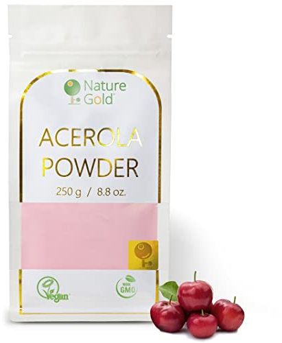 ACEROLA Powder | Vitamin C | Freeze-Dried Raw Cherry Extract | 250g - 8.8oz | 100% Natural & Vegan | No-GMO | ...Boost Your Natural Immunity | for Coctails
