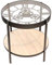HOME DECO FACTORY - HD6447 Table Basse d'appoint avec Horloge, Fer, Noir, Transparent, 50 x 50,5 x 51 cm, Le mécanisme Fonctionne grâce a des Piles AA LR06 1.5V (Non fournie)
