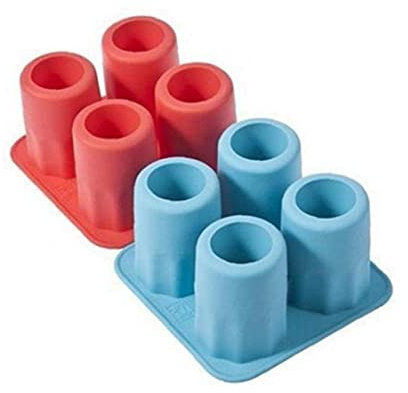 TOSSPER 1pc Ice Shot Glass Maker Mould Chocolate Ice Juice for Birthdays Christmas Parties Weddings Events Drinking Games (random Color)