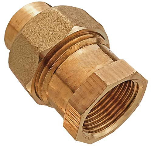 Löt Fitting 4330G Verschraubung flachdichtend i-IG Muffe zum Löten für Kupfer Rohr Außendurchmesser 15mm mit 1/2 Rohr Zoll Innengewinde Anschluss Trinkwasser geeignet Gewinde